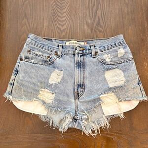 Levis 503 Blue Jean Shorts